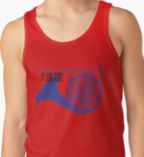 Blaues französisches Horn Tank Top