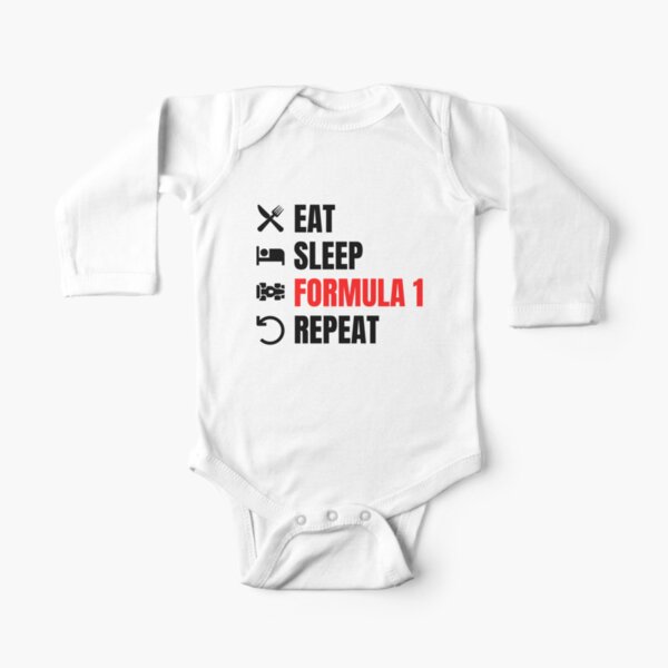 Eat Sleep Formula 1 Repeat Red Body manches longues