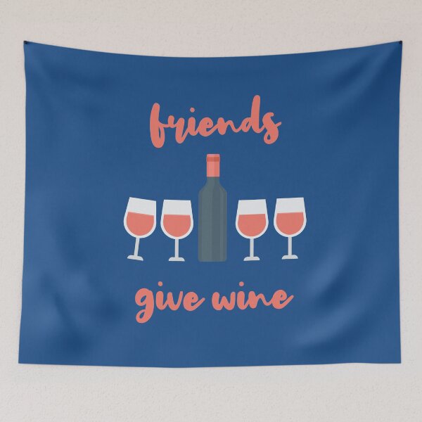 Item preview, Friends Give Wine - Happy Friendsgiving! designed and sold by WordsmithNerd.