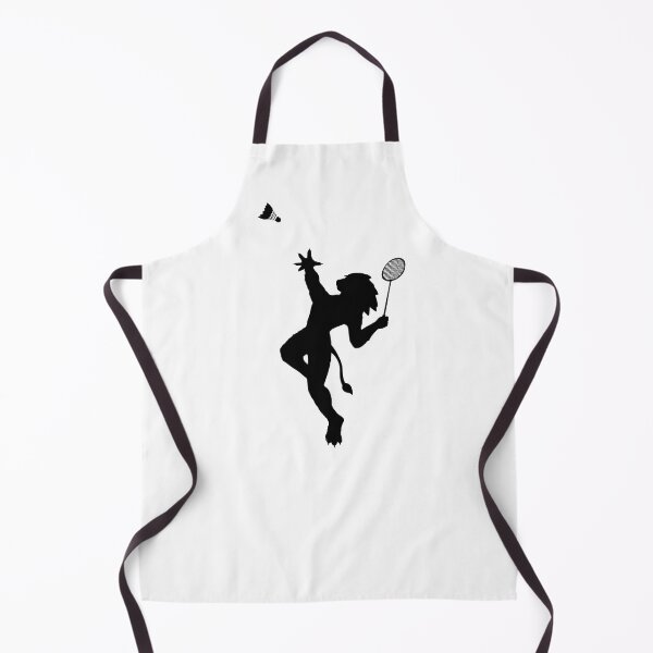 Item preview, Lion Badminton player in mid-air (Black) designed and sold by MarkH63.