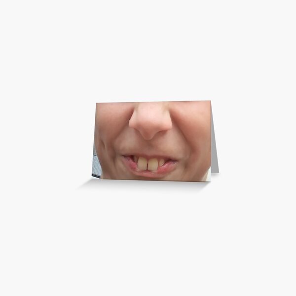Funny Face Kid  Greeting Card