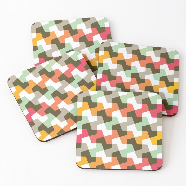 Item preview, Geometric Pattern 56 (mint orange red) designed and sold by Geometric Patterns.