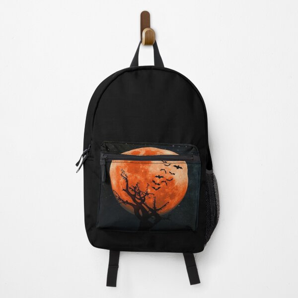 Item preview, Spooky Halloween Moon with Bats designed and sold by Dyrk Wyst Redbubble Shop.