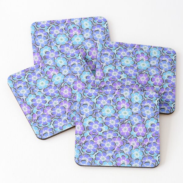 Item preview, Blue flowers pattern  designed and sold by Kvkrishna.