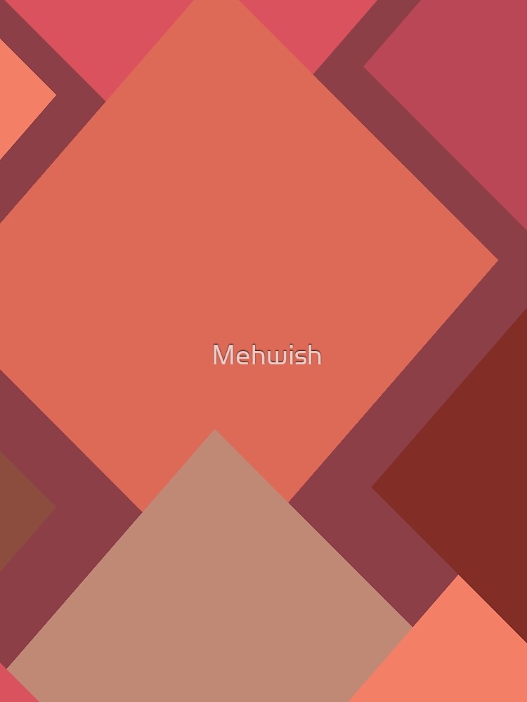Deep red ethnic squares by Mehwish