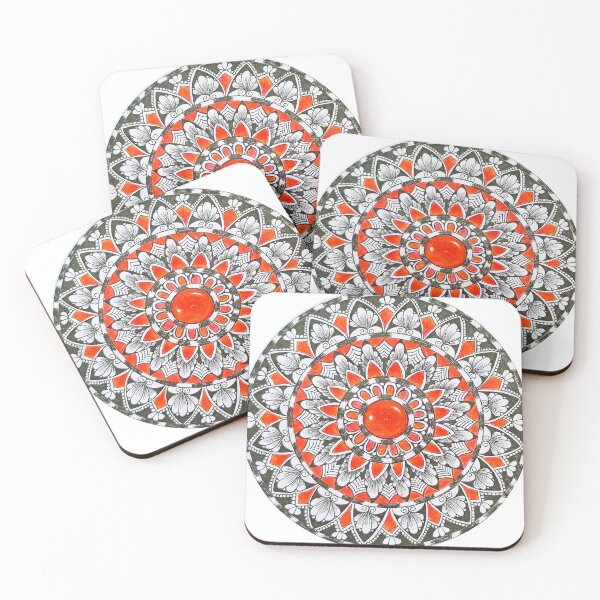 Item preview, Black and white manadala with pretty colour popups designed and sold by Pranalipatel.