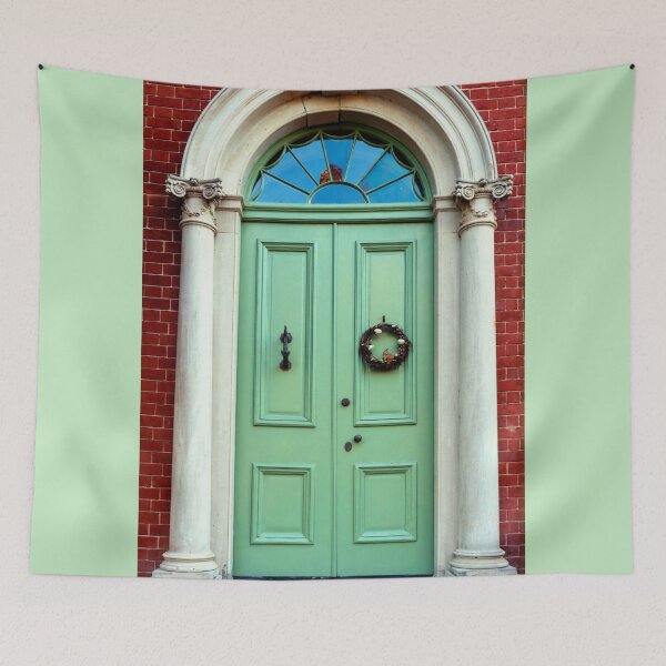 Item preview, Green Door with Arched Window designed and sold by Ollivrosa.