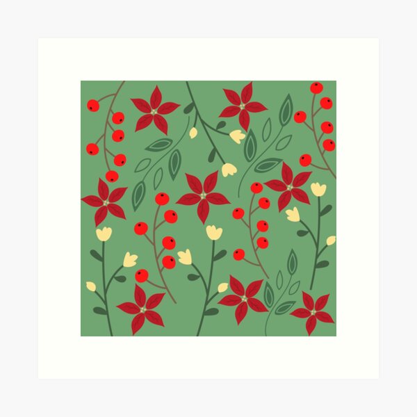 Turquoise Folk Art Floral Cozy & Rustic Christmas Wrapping Paper | Zazzle