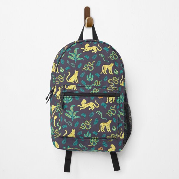 Item preview, Wild cats, snakes, blackthorn and tropical leaves pattern designed and sold by Anniomoro.