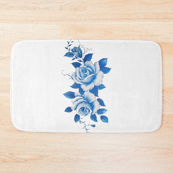 Item preview, modern minimalist floral , blue and white flower designed and sold by doitwithlove.
