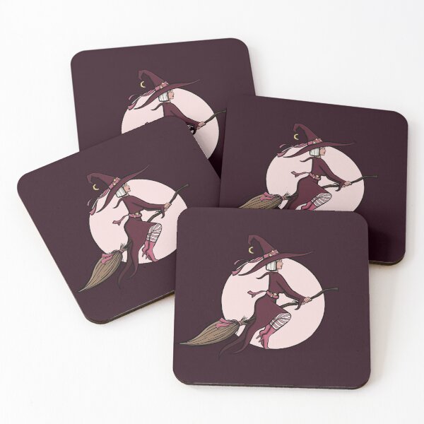 Item preview, Pink Flying Witch Digital Illustration designed and sold by AlmightyClaire.