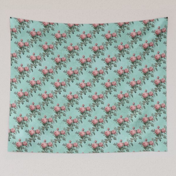Item preview, Gothic Teal Blue Floral Pattern designed and sold by Dreamflight.