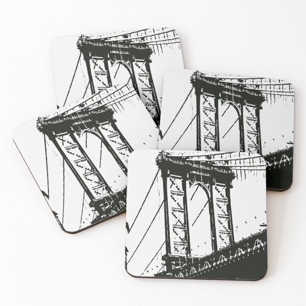 Item preview, manhattan bridge black & white art designed and sold by GSJGROUP.