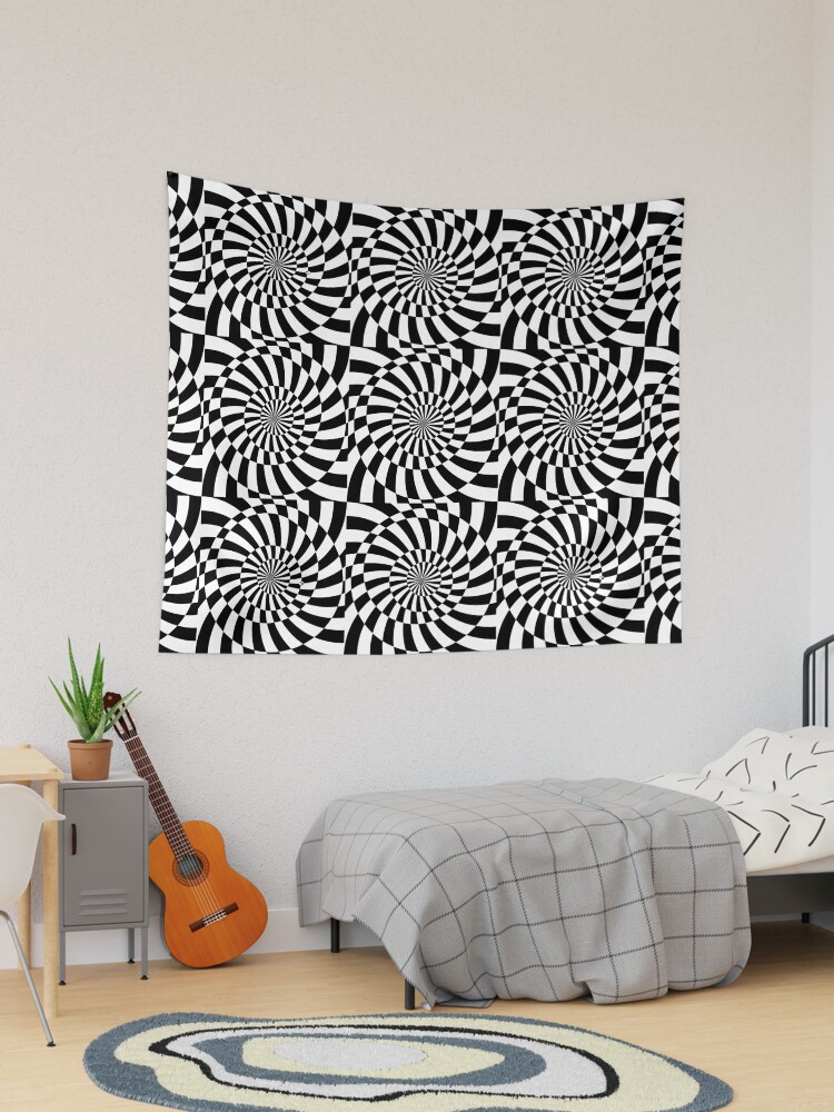 Hypnotic Spiral Fine Art Print. Spiral Art. Hypno. Mid Century Modern  Design. Wall Art. Cool and Funky Retro Colours. Stripes. 