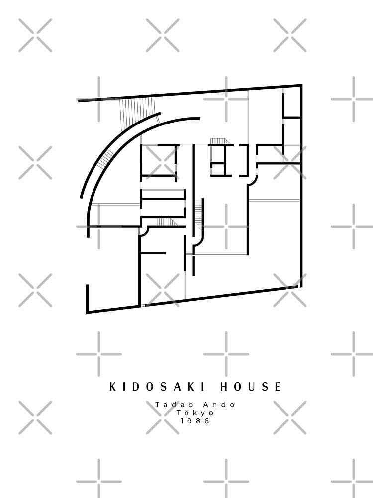 Kidosaki House - Tadao Ando - Tokyo Japan Floorplan Architecture  Tote Bag  for Sale by JustinErnesto