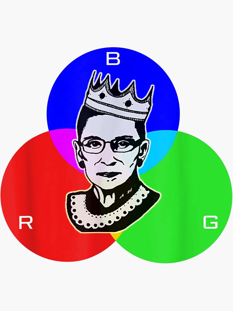 Notorious RBG in the RGB color scheme.