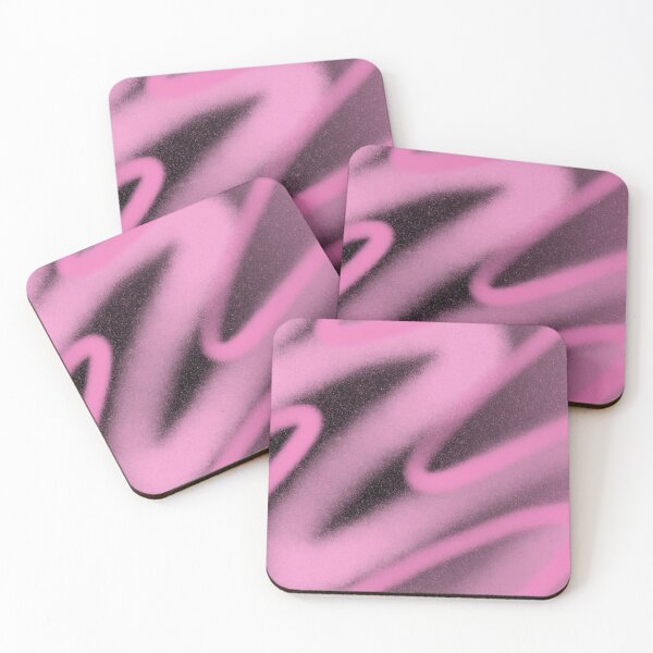 Item preview, Pink and Black sprayed line pattern texture designed and sold by IronyOnCotton.