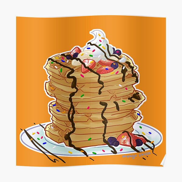 Waffle Stack Poster By Mangapasta Redbubble