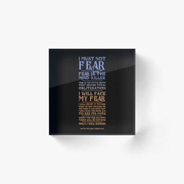 Litany Against Fear - Dune 2021 Acrylic Block