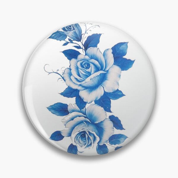 Item preview, modern minimalist floral , blue and white flower designed and sold by doitwithlove.