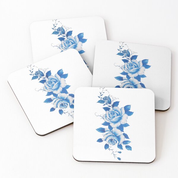 Item preview, modern minimalist floral , blue and white flower designed and sold by doitwithlove.