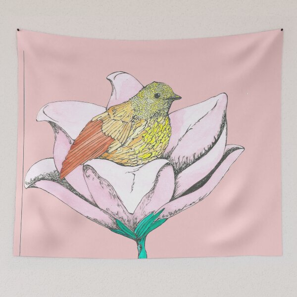 Aperçu de l'œuvre Fleur et oiseau. créée et vendue par MariaAngeles35.