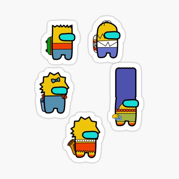 Among us - The simpsons edition Sticker