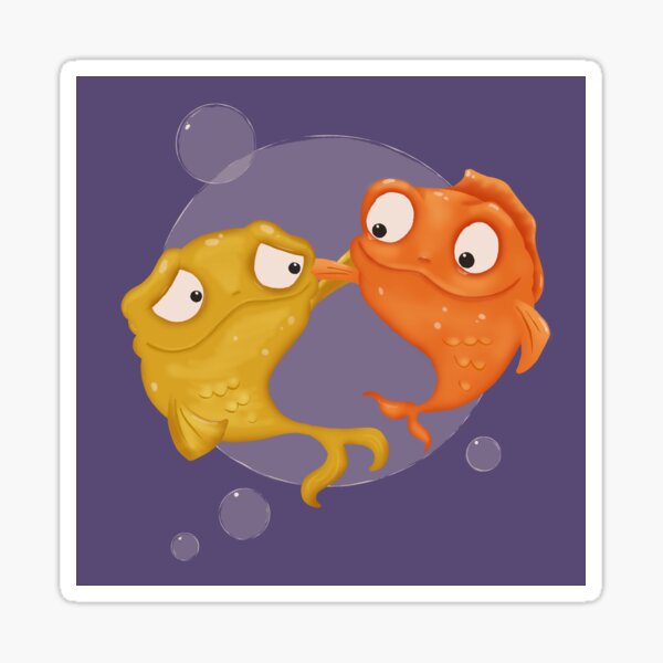 Best friends - fish in a social bubble Sticker