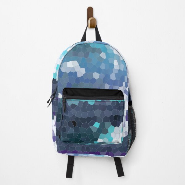 Item preview, abstract pattern with fresh colors of blue white and pink designed and sold by Half Mess.