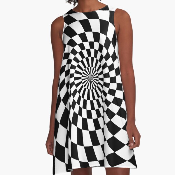 Item preview, Op art spiral chekered mindf*ck designed and sold by kallyfactory.