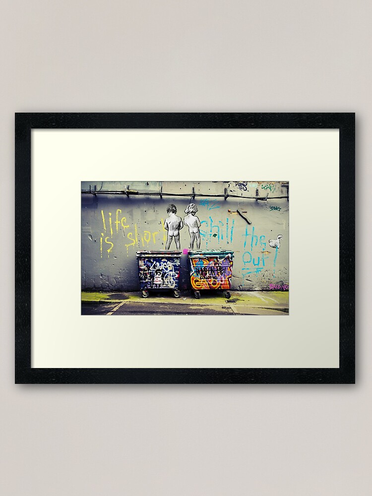 Alternate view of Banksy Chill the Duck Out Framed Art Print