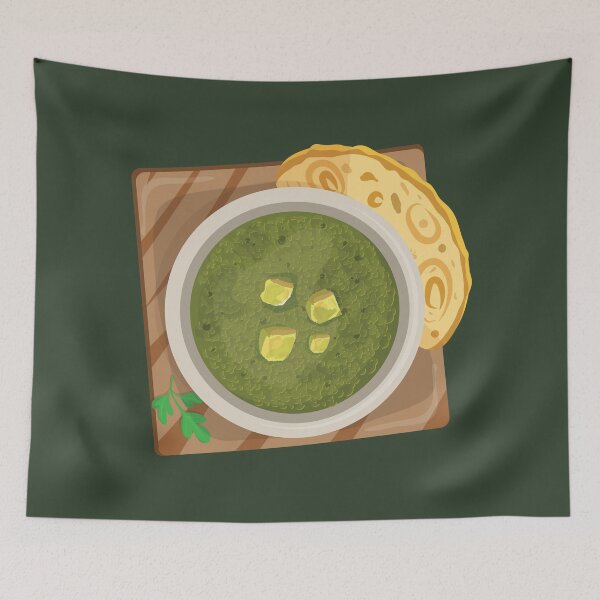 Item preview, Indian Saag Served With Roti designed and sold by Alicia Chee.