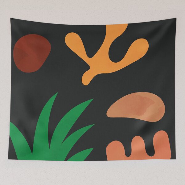 Item preview, Abstract Botanical Form in Black designed and sold by technicolorable_art.