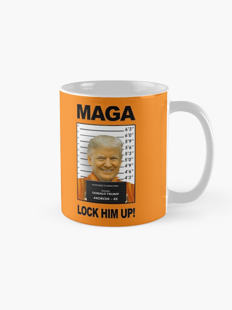 Donald Trump Mugshot Arrest Photo Tweet Never Surrender Ceramic
