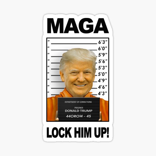Vista previa del artículo con la obra «Foto policial de Donald Trump en prisión, idiota 45», diseñado y vendido por MCollinsArt.