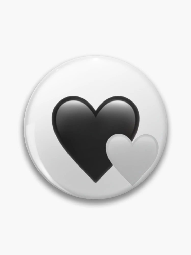 ミュージシャン RILY Heart Pins White Black and white heart
