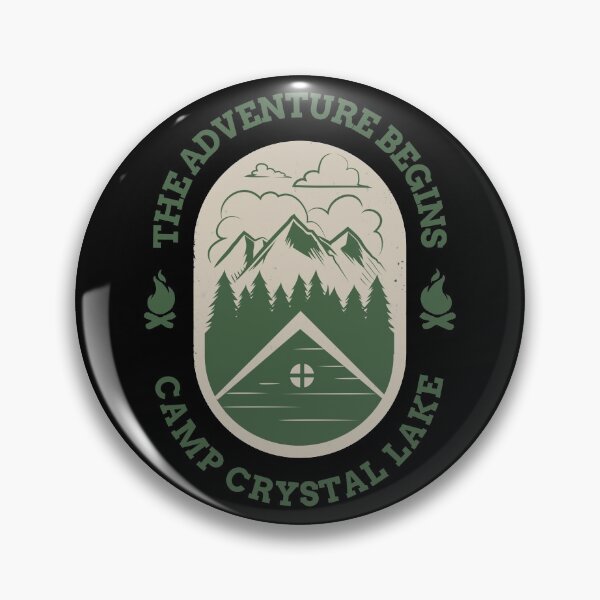 Item preview, Adventure Begins Camp Crystal Lake Dark Version Horror Halloween Design designed and sold by up4tee.