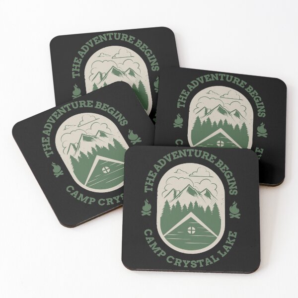 Item preview, Adventure Begins Camp Crystal Lake Dark Version Horror Halloween Design designed and sold by up4tee.