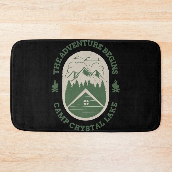 Item preview, Adventure Begins Camp Crystal Lake Dark Version Horror Halloween Design designed and sold by up4tee.