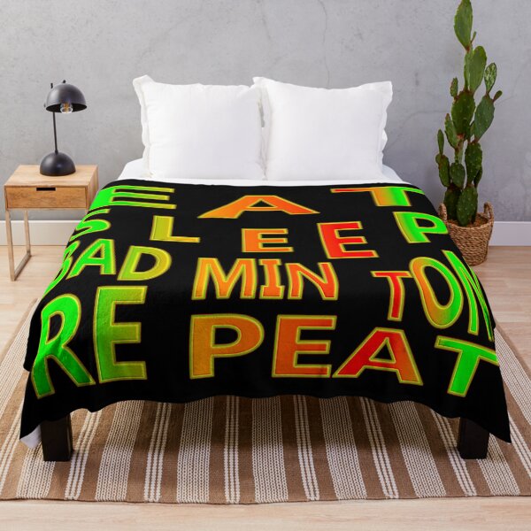 Item preview, EAT SLEEP BADMINTON REPEAT designed and sold by Ralek.