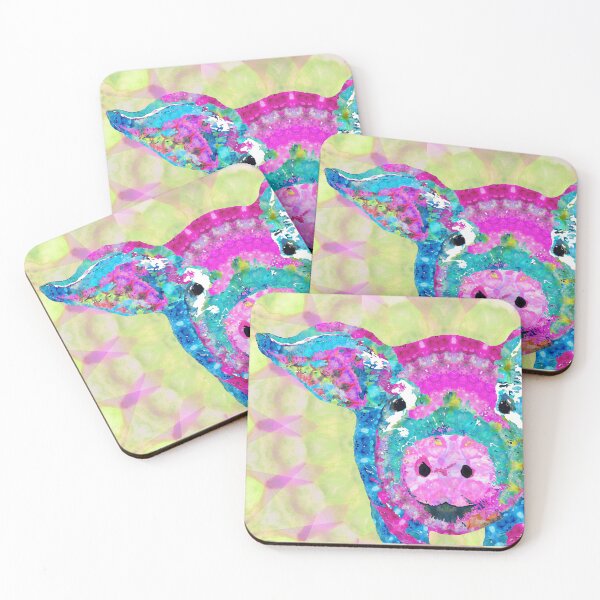 Item preview, Colorful Mandala Pig Art - Oinkdala - Sharon Cummings designed and sold by Sharon Cummings Art.