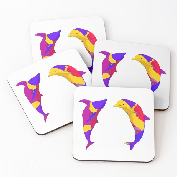 Item preview, Two jumping dolphins in colors designed and sold by MIRO3D.
