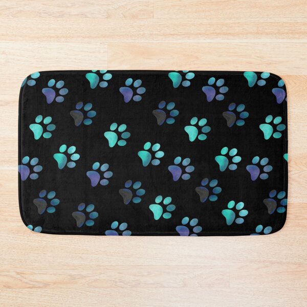 Item preview, Teal and Dark Blue  Galaxy Paw Prints designed and sold by FaithAndForest.