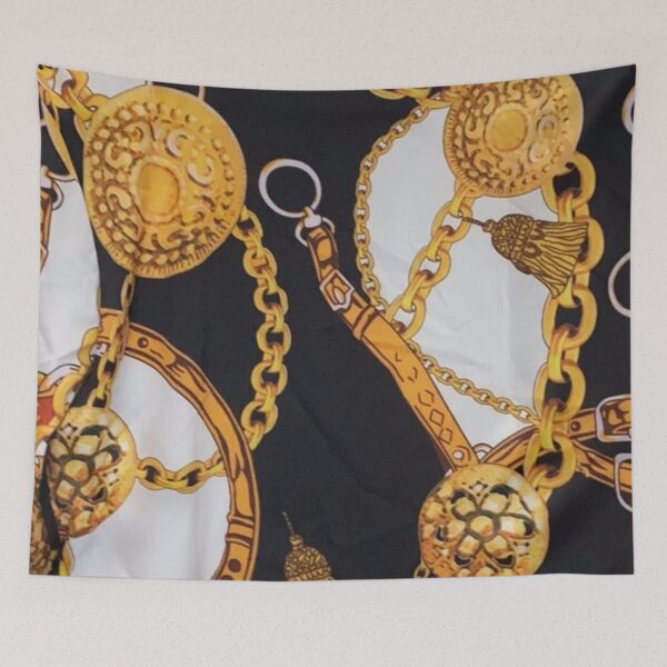 Item preview, BLACK WHITE GOLD BLING BLING CHAIN PRINT DESIGN  designed and sold by findsbyjune374.