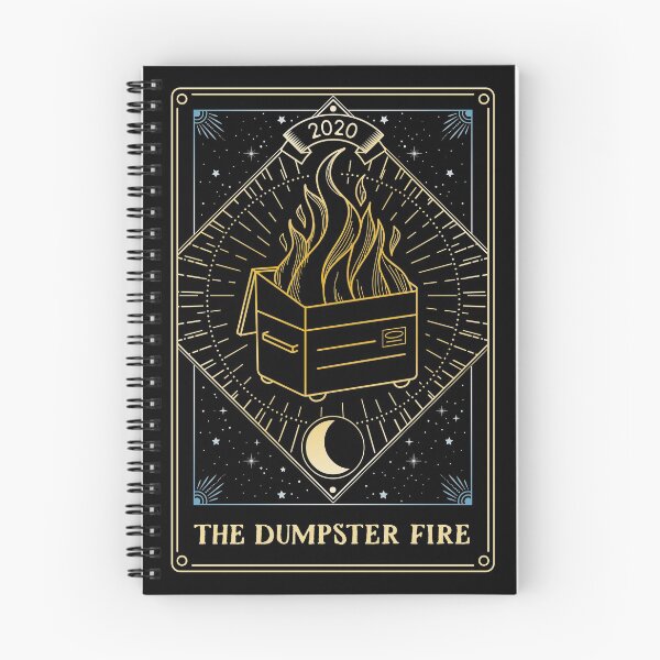 Item preview, The Dumpster Fire 2020 Tarot Card designed and sold by Pretty Strange Goods.