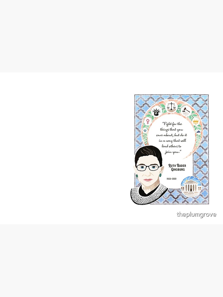 Ruth Bader Ginsburg Tribute Watercolor Painting by theplumgrove