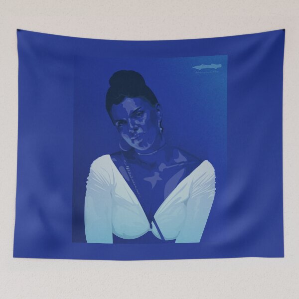Item preview, Blue Julia Fox / Uncut Gems designed and sold by Drawptop.
