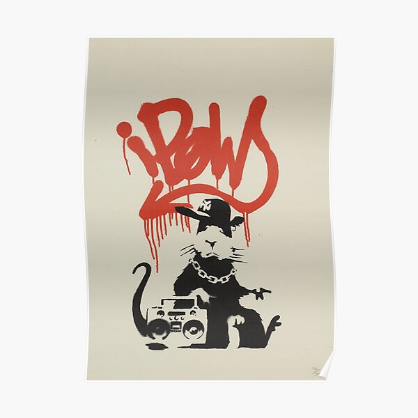 BANKSY Gangsta Rat - 2004 Poster