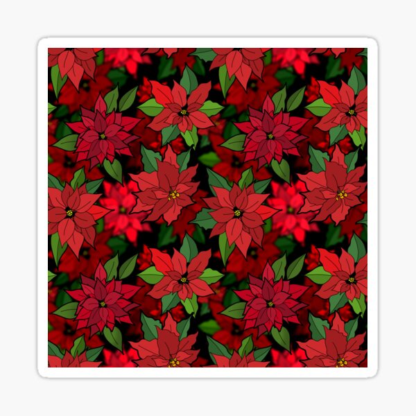 Poinsettias Sticker