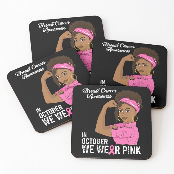 Item preview, In October We Wear Pink Black Girl Breast Cancer Awareness designed and sold by ZNOVANNA.